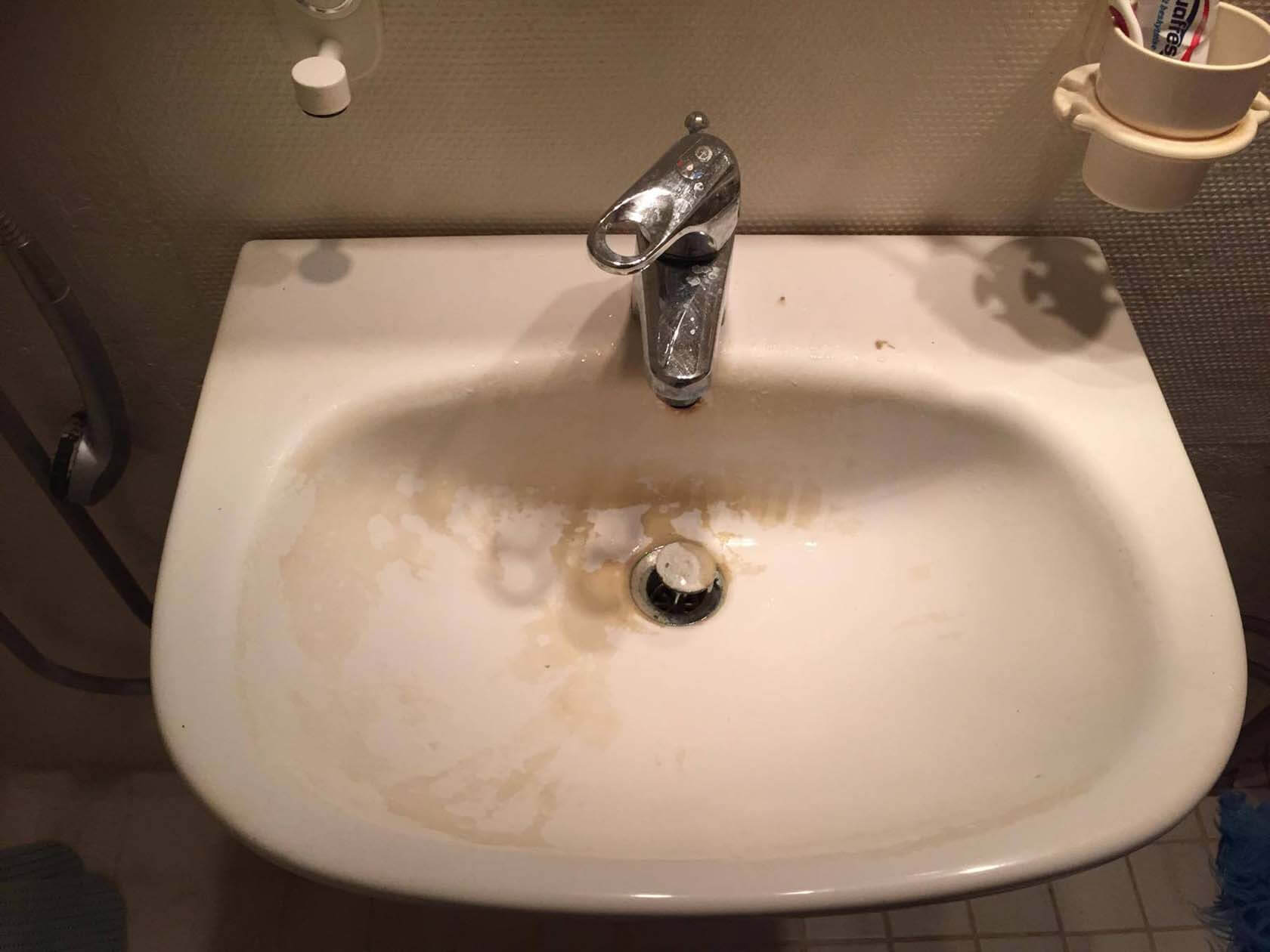 beskidt håndvask